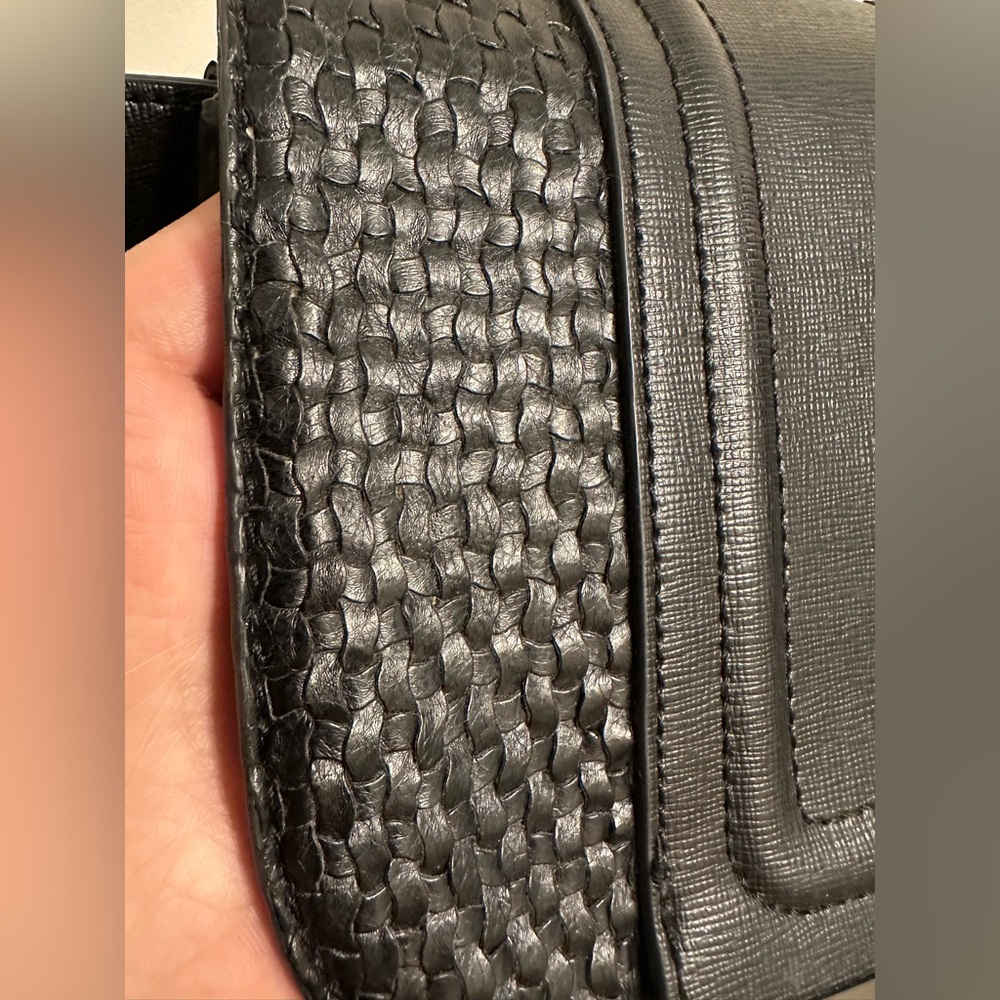 Dirty Ballerina Black Woven Crossbody Bag with Fringe - Picture 5 of 14